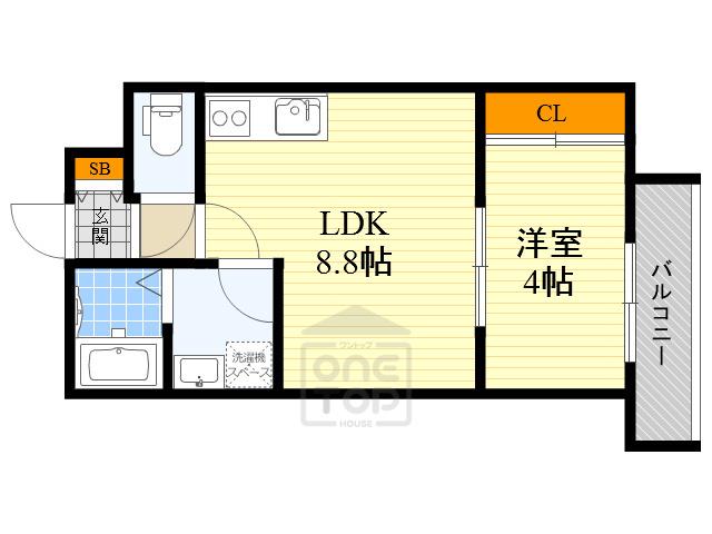 PROSPER KOTOBUKI(1LDK/3階)の間取り写真