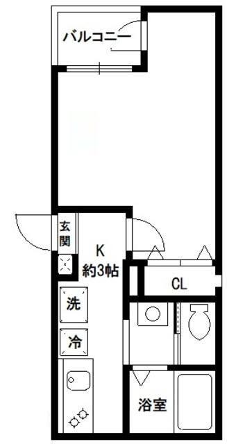 アミル中十条(1K/1階)の間取り写真
