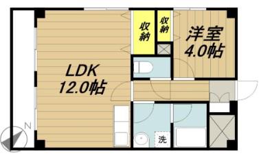サニースカイ(1LDK/6階)の間取り写真