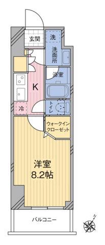 MODIER HATAGAYA(1K/11階)の間取り写真