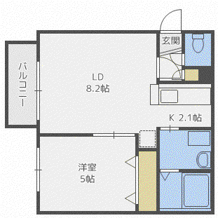 フラワーステージ(1LDK/3階)の間取り写真