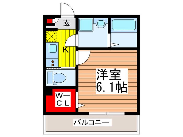 パインズ桜木町(1K/3階)の間取り写真