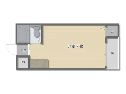 えび寿マンション(ワンルーム/4階)の間取り写真