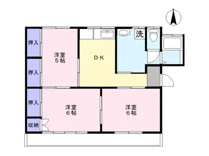 メゾンオオナミ(3DK/1階)の間取り写真