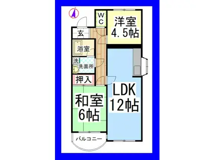 第2チャイルドシティ(2LDK/1階)の間取り写真