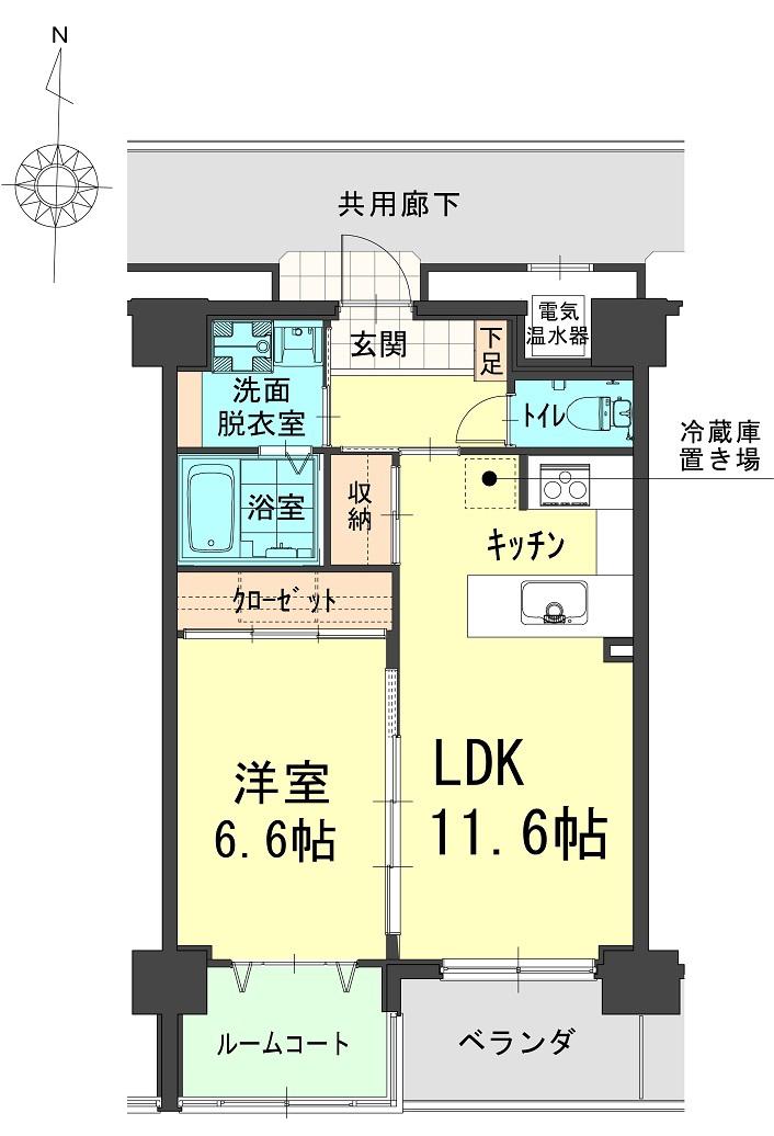 サイドアイ(1LDK/2階)の間取り写真