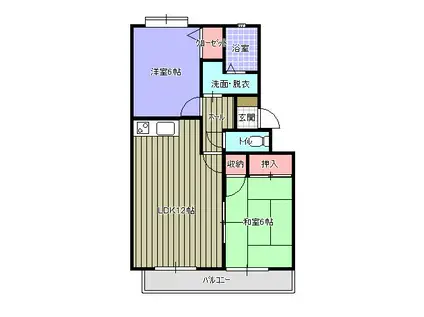 サンハイツ小森野C棟(2LDK/2階)の間取り写真