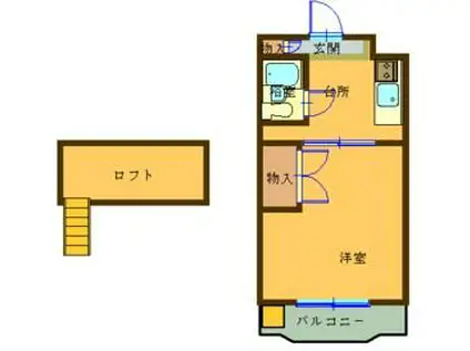 コナビック西塚II(1K/1階)の間取り写真