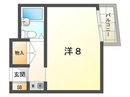 フロンティア四条畷駅前(1K/5階)の間取り写真