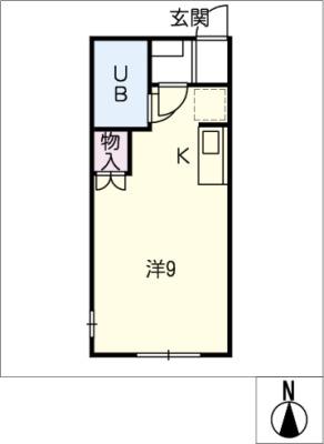 南山アネックス(ワンルーム/1階)の間取り写真