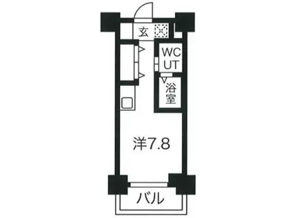 クラリッサ川崎イースト(ワンルーム/8階)の間取り写真
