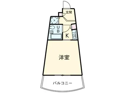 ライオンズテラス武蔵小金井(1K/3階)の間取り写真