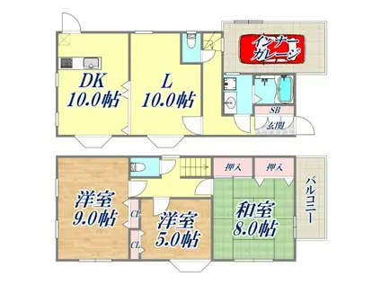 本山中町2丁目戸建(3LDK/1階)の間取り写真