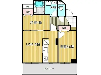桜木-MSK(2LDK/5階)の間取り写真