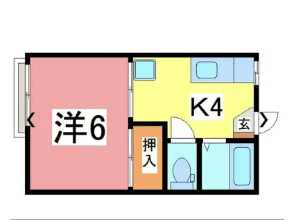 フォーブルのむら(1K/2階)の間取り写真