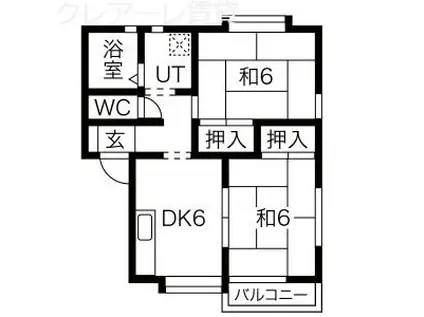 カームハイツ II(1LDK/1階)の間取り写真