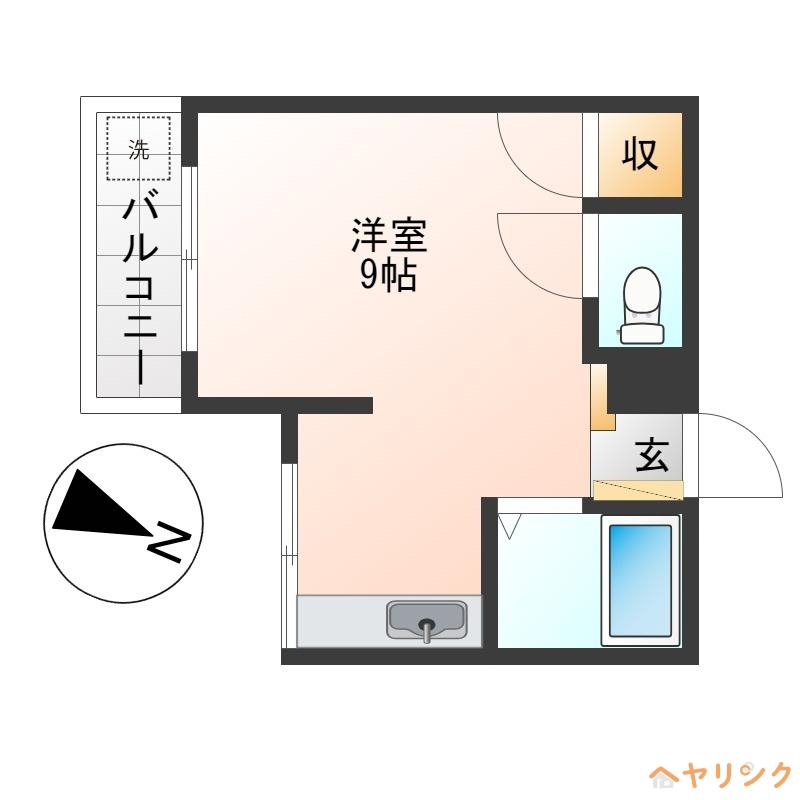 丸協マンション(ワンルーム/4階)の間取り写真
