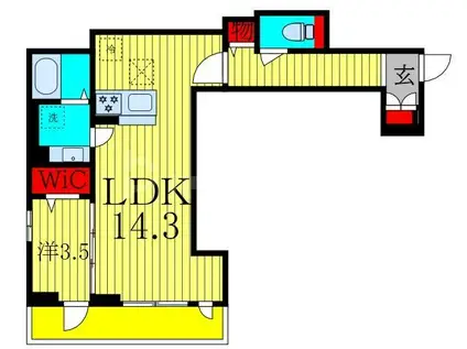DーSOLACE幕張本郷1丁目(1LDK/3階)の間取り写真