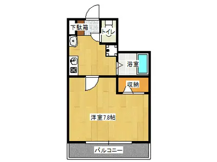 ヒューマンヒルズIII(1K/2階)の間取り写真