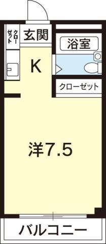 シティパレス佐古(ワンルーム/4階)の間取り写真