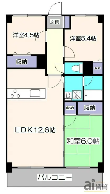 アースフォーガル 1階階 間取り