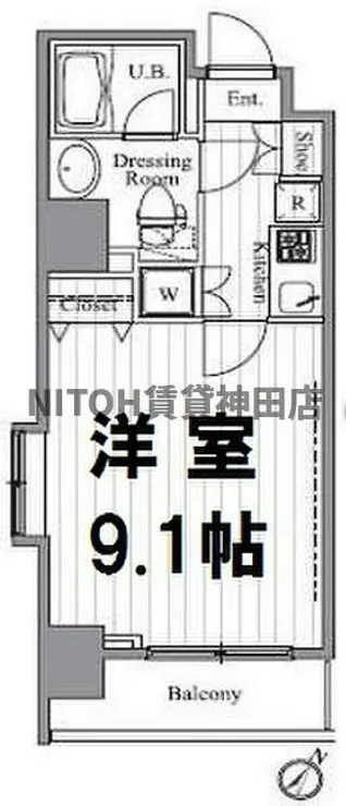 T&G神田マンション 3階階 間取り