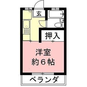 コーポMYM(1K/1階)の間取り写真