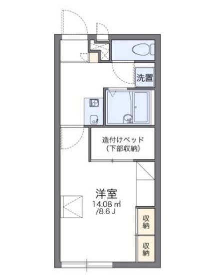 レオパレスグローリー(1K/2階)の間取り写真