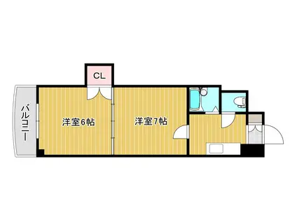 ロイヤルグランデ(2K/13階)の間取り写真