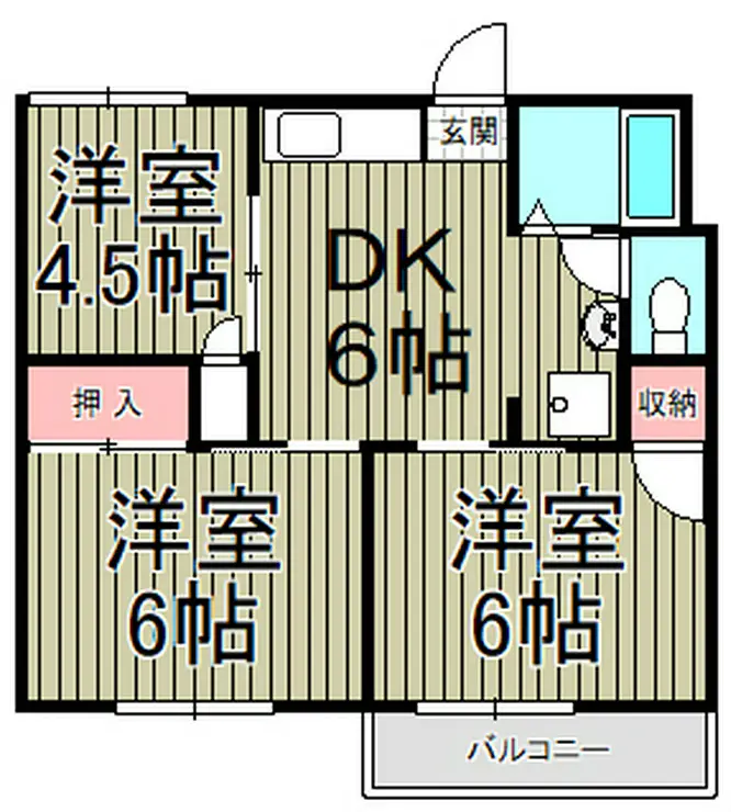 コーポ白山B 2階階 間取り