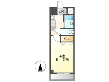 ネオサイト(1K/3階)の間取り写真