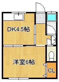 コーポ山本(2DK/2階)の間取り写真