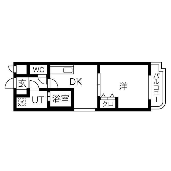 サプリーム神田(1DK/1階)の間取り写真