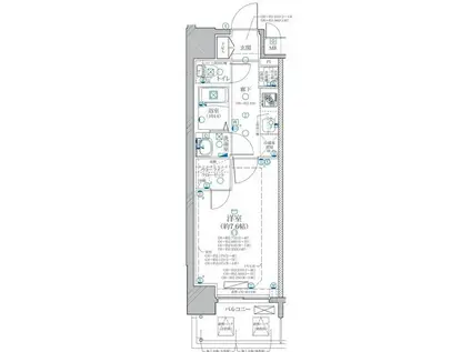 ディアレイシャス名古屋ステーション(1K/8階)の間取り写真