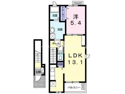 ヴェルデ神田(1LDK/2階)の間取り写真