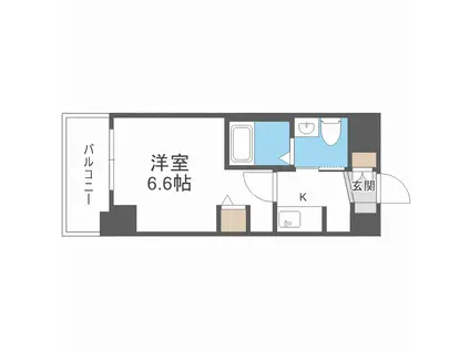 エステムコート新大阪IXグランブライト(1K/7階)の間取り写真