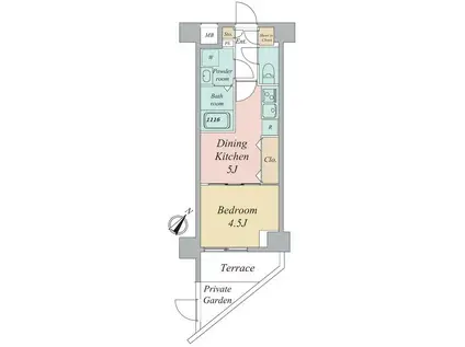 グランカーサ曳舟(1DK/1階)の間取り写真