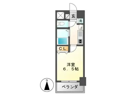 プレサンス新栄デコール(1K/11階)の間取り写真