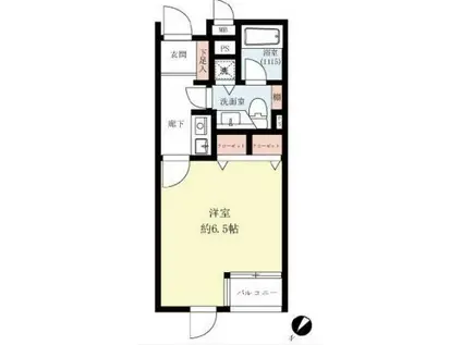 JP-BASE渋谷松濤(1K/3階)の間取り写真