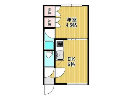 ハイツプレミール(1DK/1階)の間取り写真