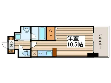 AMBER HOUSE HORITA(ワンルーム/11階)の間取り写真