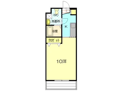 コンフォート穂積(1K/2階)の間取り写真