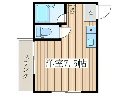 アーバンスクウェア(ワンルーム/1階)の間取り写真