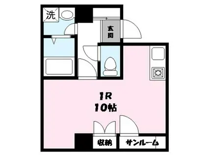 アルコラカーサ米子駅前(ワンルーム/3階)の間取り写真