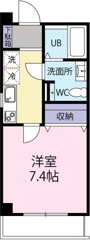 KTSビル(1K/2階)の間取り写真