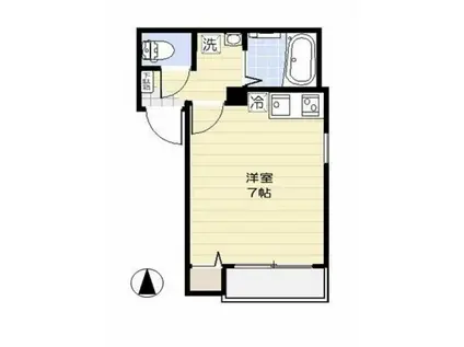 リッツ浅草(ワンルーム/3階)の間取り写真