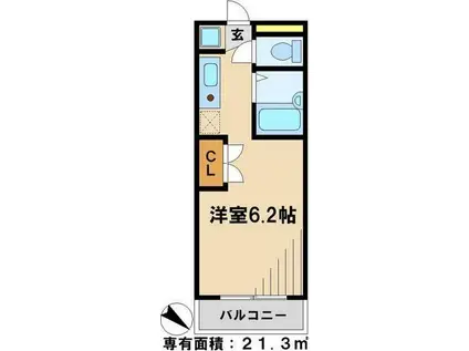 ビートルズスクエア(1K/2階)の間取り写真