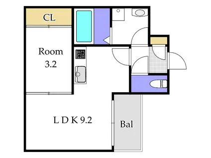 REGALEST TSUBAKI(1LDK/1階)の間取り写真