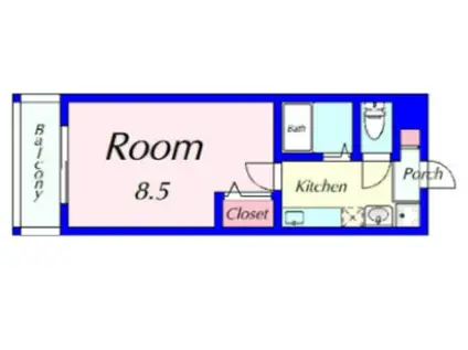 ハウゼ衣笠の杜(1K/1階)の間取り写真