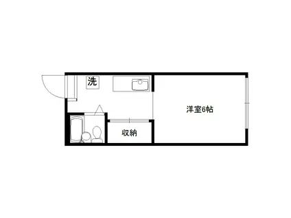 ヴィラ登戸(1K/2階)の間取り写真